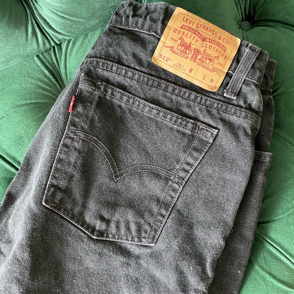 Levi’s High Waist Black Jeans, 12